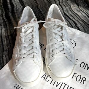 Golden goose PURESTAR  low top sneaker WHITE/SILVER. Size 10, 40EU, barely worn